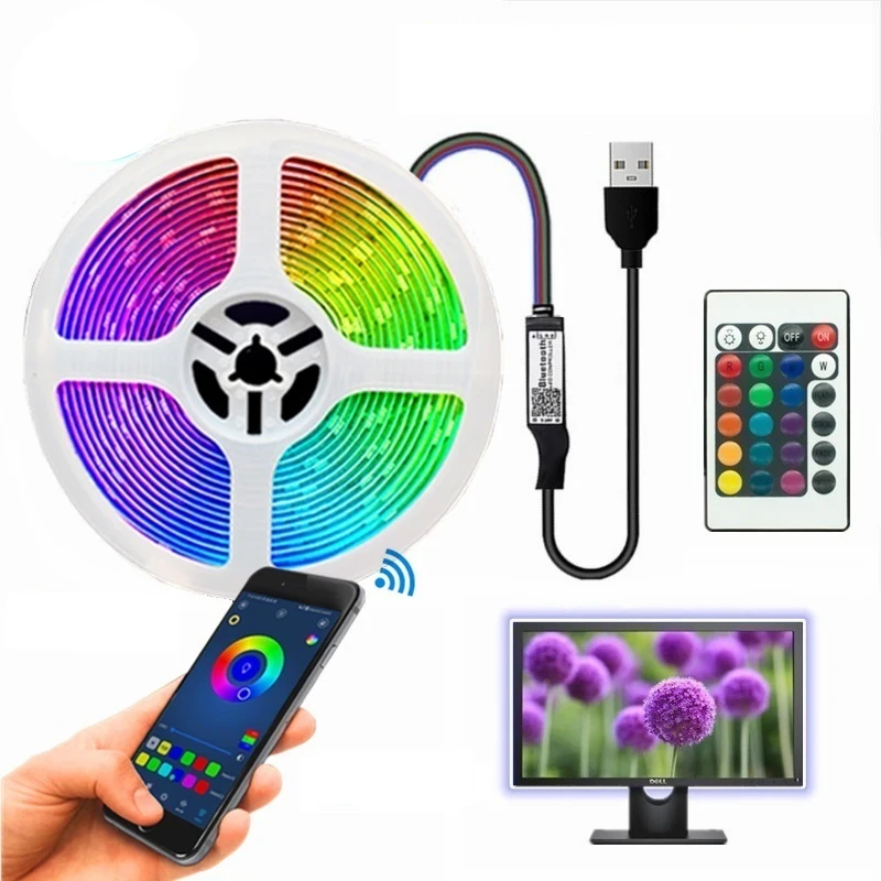 Joystar 1M Per Roll SMD 5050 30LEDs/M RGB TV Backlight LED Strip Lights With Remote And APP Control