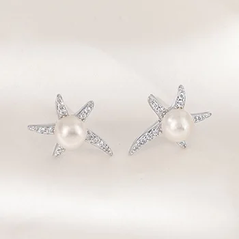  Ожерелье из серебра 925silver с бриллиантами и морскими