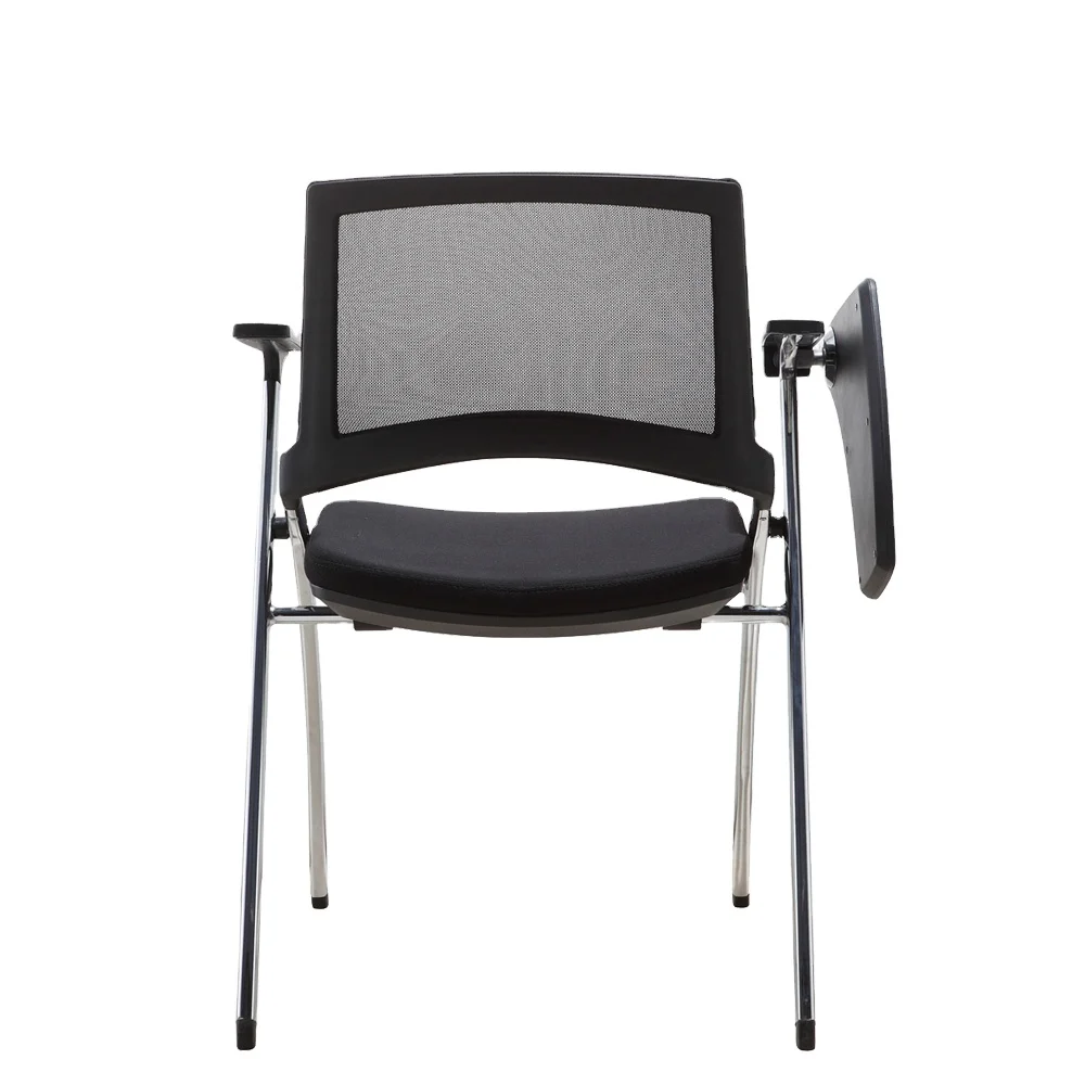 PP armrest classroom school student folding study chairs with writing pad