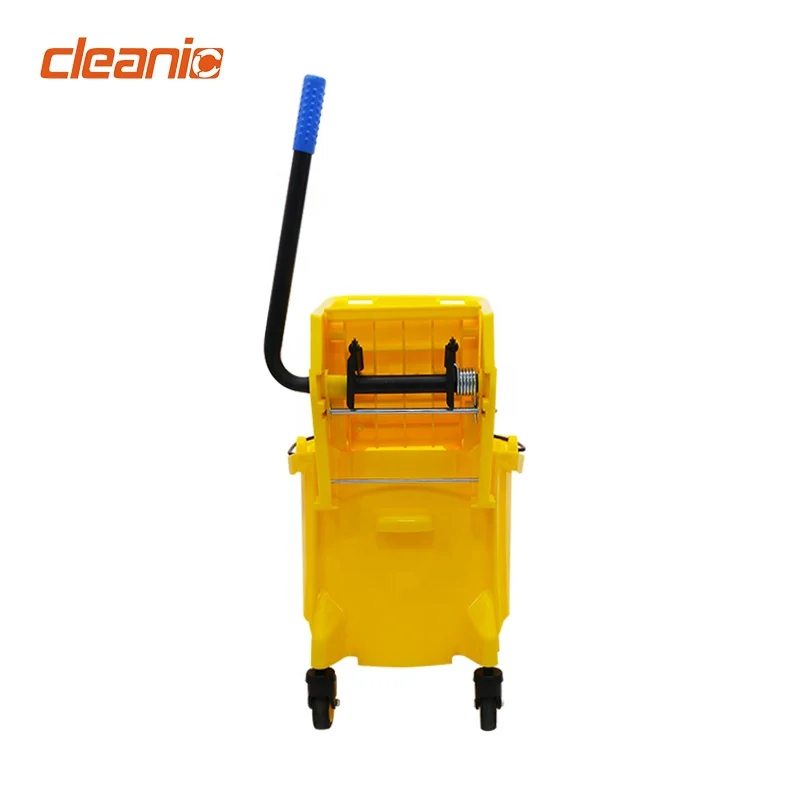 Restaurant janitor supplies 20 litre 5 gallon ergonomic commercial small kentucky mop bucket with downpress wringer