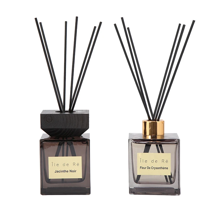Hotsale Stocked Home Glass Bottle Fragrance Handmade Wood Cap Stick Perfume Diffuser Reed Oil Perfume