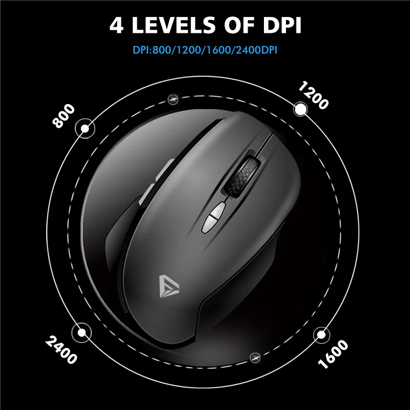 7D Cheap custom oem slient USB Wireless Gaming Mouse with battery high DPI Programmable Buttons Optical Mouse