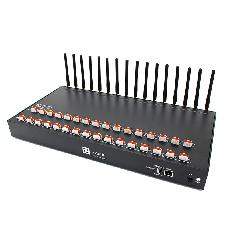 ACOM516W-64 3G 16 Port 64 SIM Slots VoIP Gateway Support IP PBX VOS Asterisk SIP Server