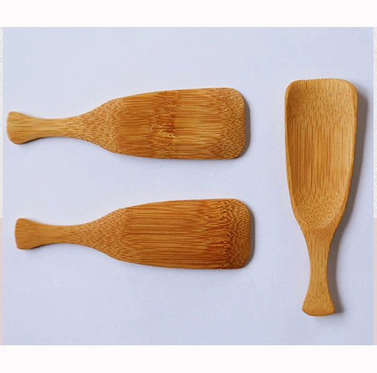 Hot Sales Tea Spoon 10x4cm  bamboo leaf spoon ice cream honey spoon