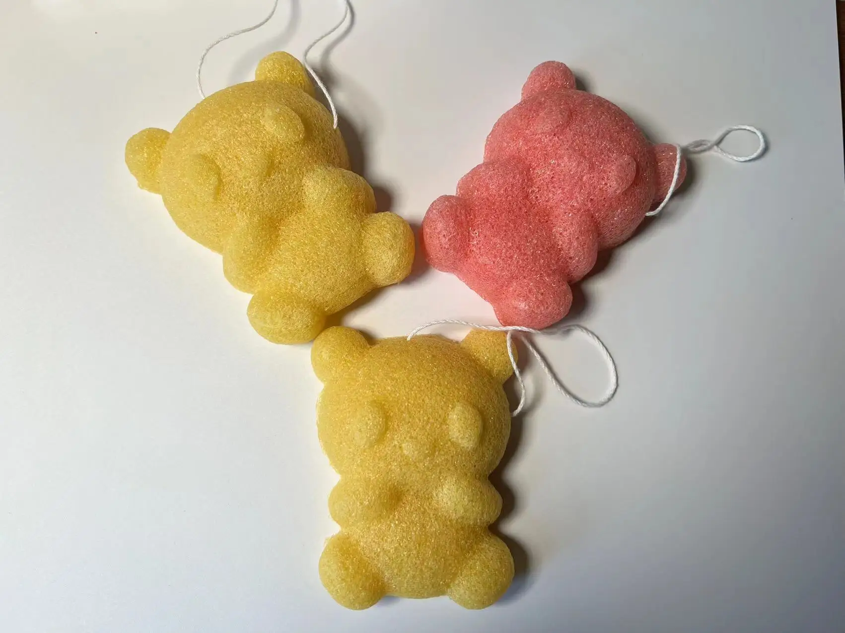 Bear 100% Natural Vegetable Fiber Material and Custom Color Konjac Sponge for Kids Children Shower Bath