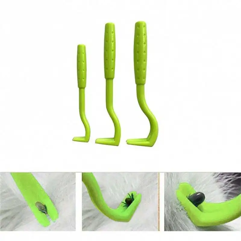3pcs Flea Remover Hook Tick Remover Tweezer Tick Pull Pet Cat Dog Accessaries Tick Clamp Pet Mites Flea Extractor Dog
