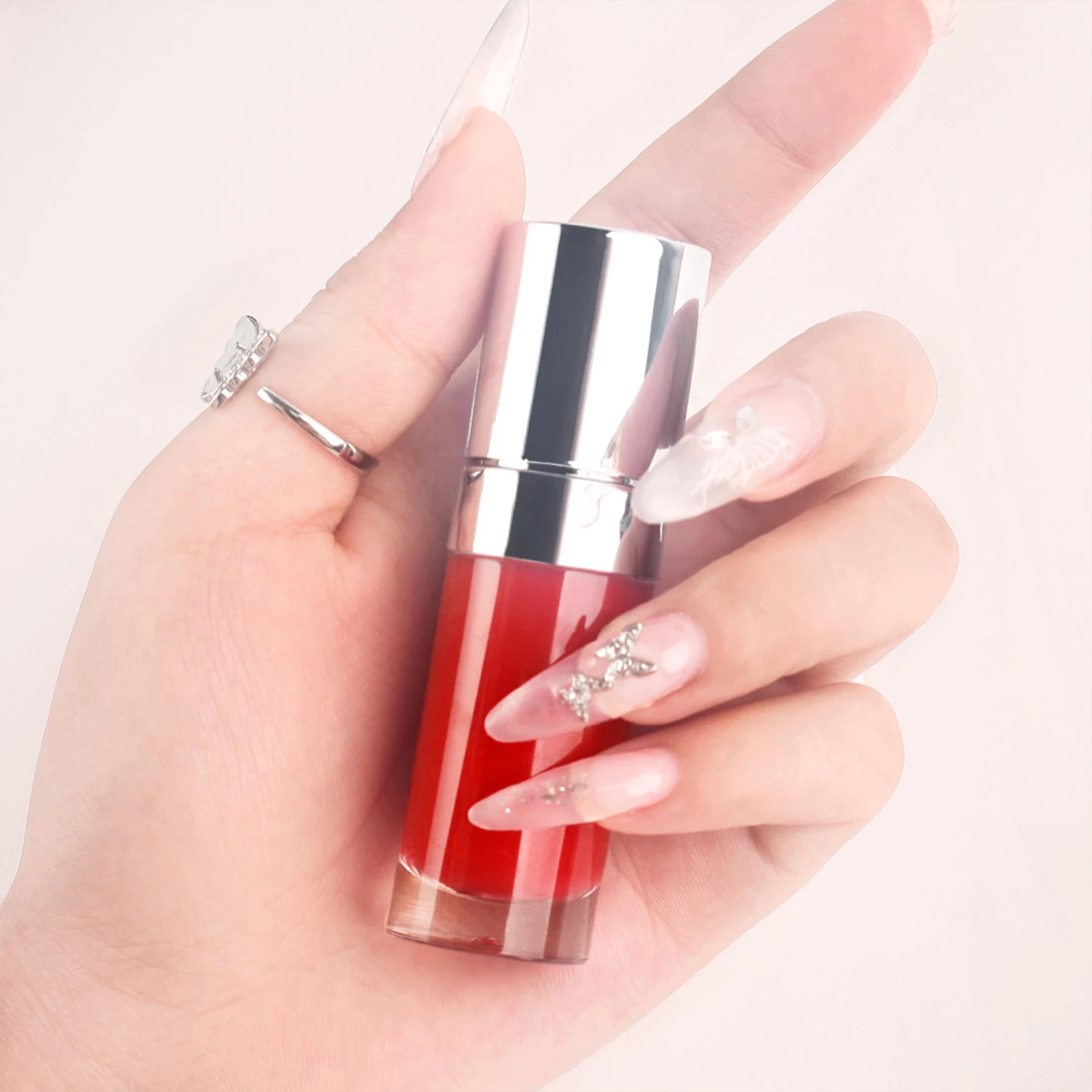 Custom Lip Gloss with Shiny Glitter Plumping Luxury Style Vegan Mineral Herbal Ingredients Shiny Lip Stain with Custom Logo