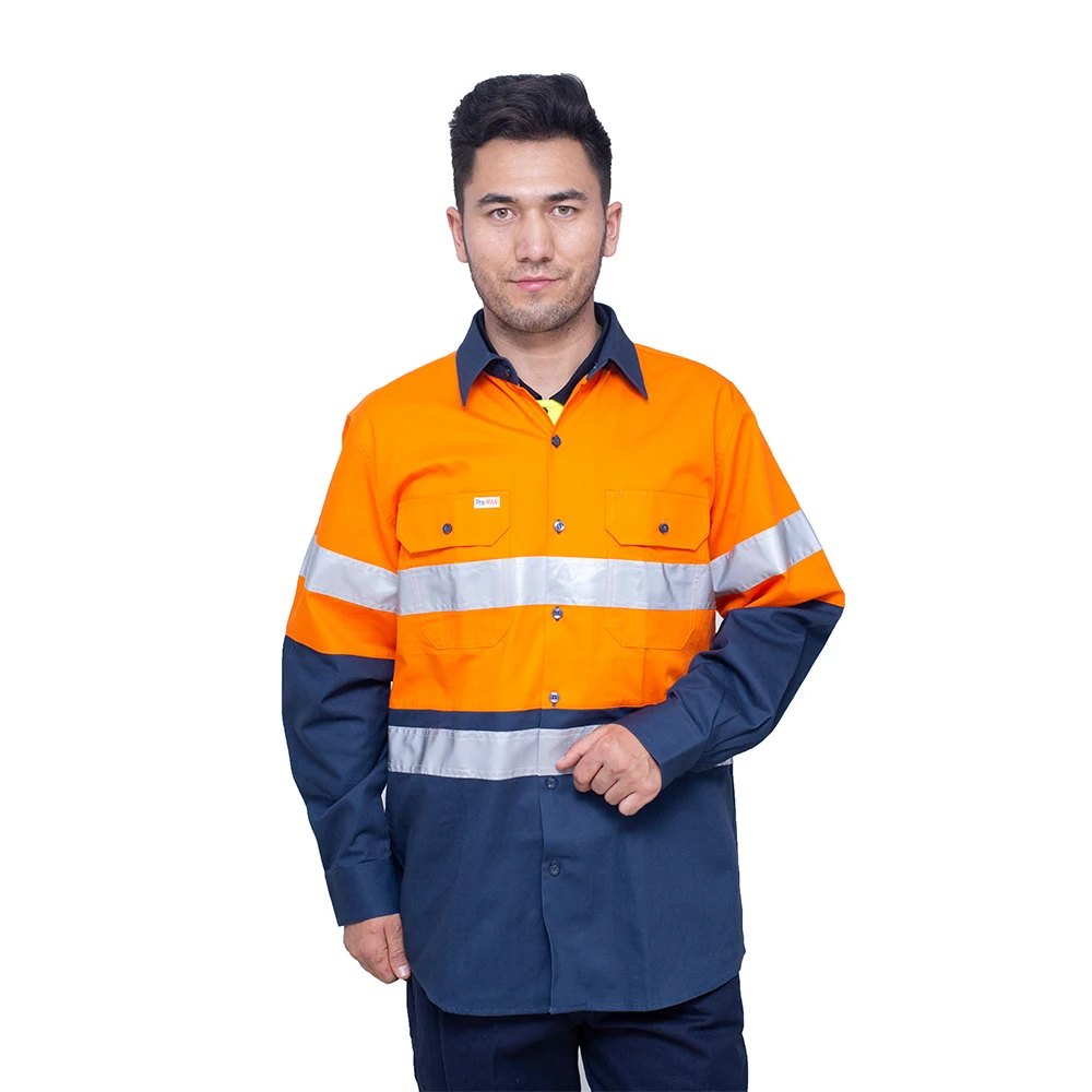 
 Рабочая Рубашка с длинным рукавом для заводских работников  