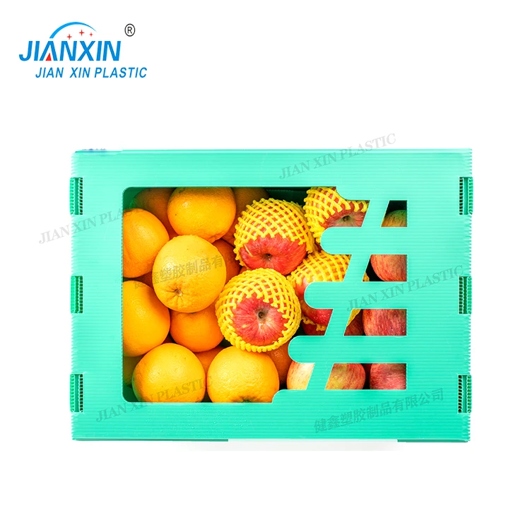 Customized Fruit /Vegetable Packaging Corrugated Plastic Box Corrugated Storage PP Packing Boxes for fruits and vegetables