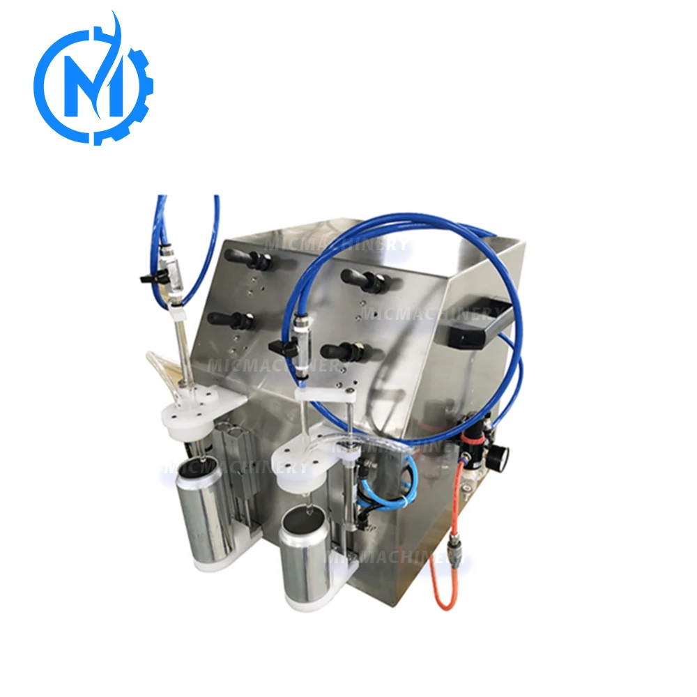 Semi-automatic small can sealer canning beer filling and sealing machine