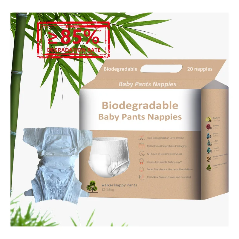 China Distributor Stock Lot Breathable Disposable Biodegradable Baby Pull Up Diapers In Bales