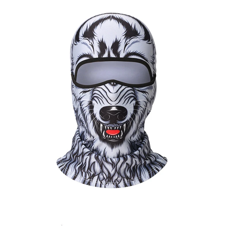 
Custom logo Neck gaiter Cycling Full Face Shield Mask Magic Scarf Bandana headwear 3D animal print balaclava 