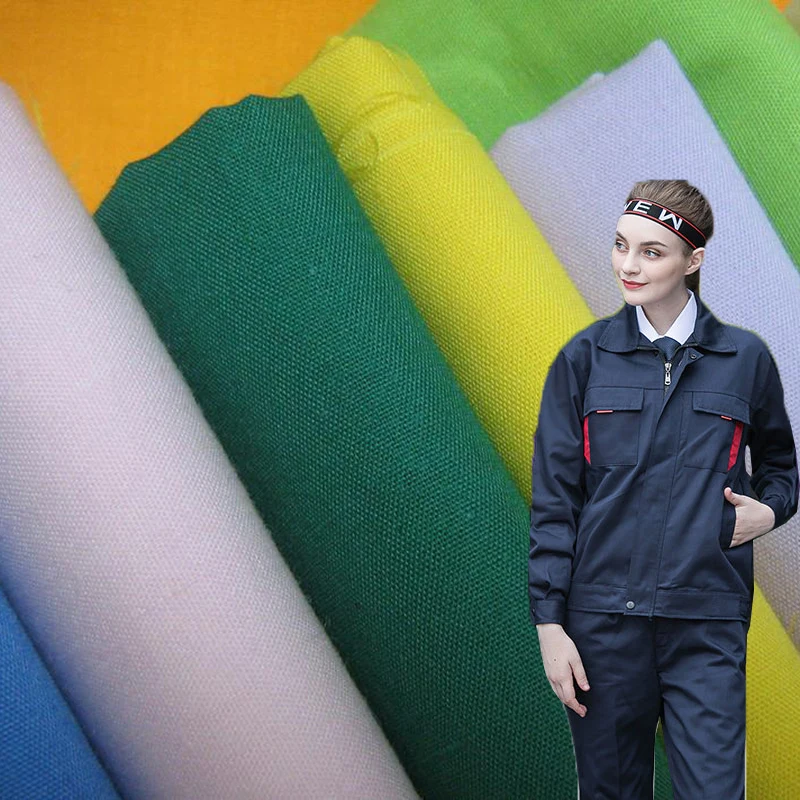 Judo Uniform Khaki Clothes T-shirt Fabric Woven White Cotton Fabrics for Clothing Textile Shirt Plain Dyed Accept Custom Designs