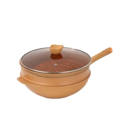 Wok Household clay die cast nonstick wok Pan Frying pan cookwar set steamer copper stone major kitchen cooker appliance cook