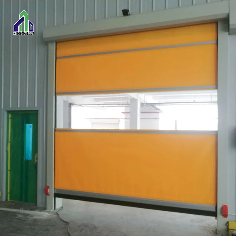 Modern design PVC fast rolling door manufacturer price roll up high speed door for sale