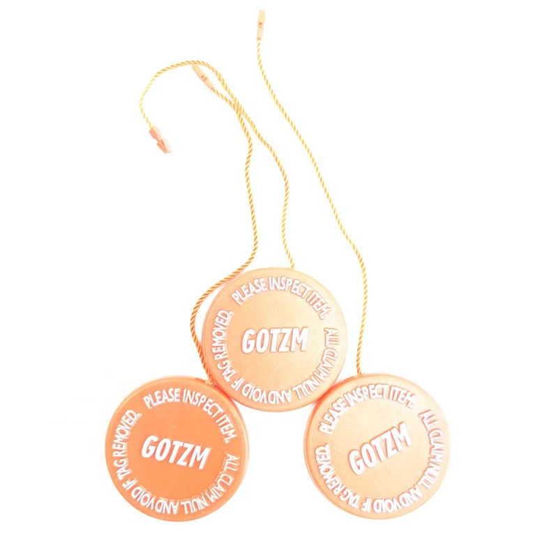 New Design Custom Embossed Brand Name Logo color Plastic Garment Swing Seal Tags with Nylon String for  shoes label  shoes tags