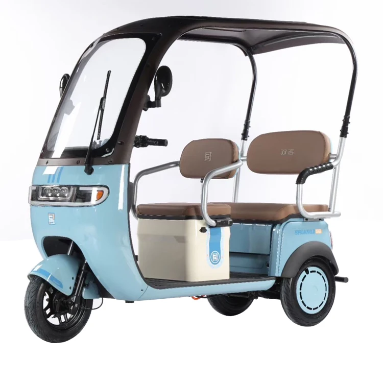 China supplier factory wholesale 60V 72V 1000W all terrain electric 3 wheels electric passenger tricycle with roof