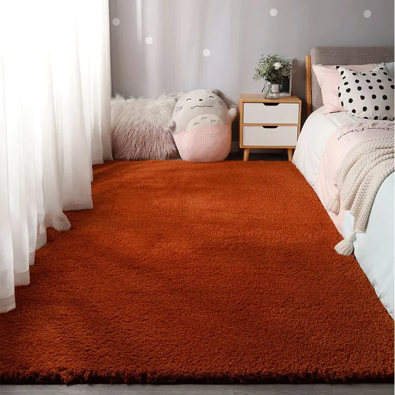 Grey Pure Lambswool Rug Beautiful Pile Living Room Floor Mat Bedroom Bedside Rug Balcony Window Mat