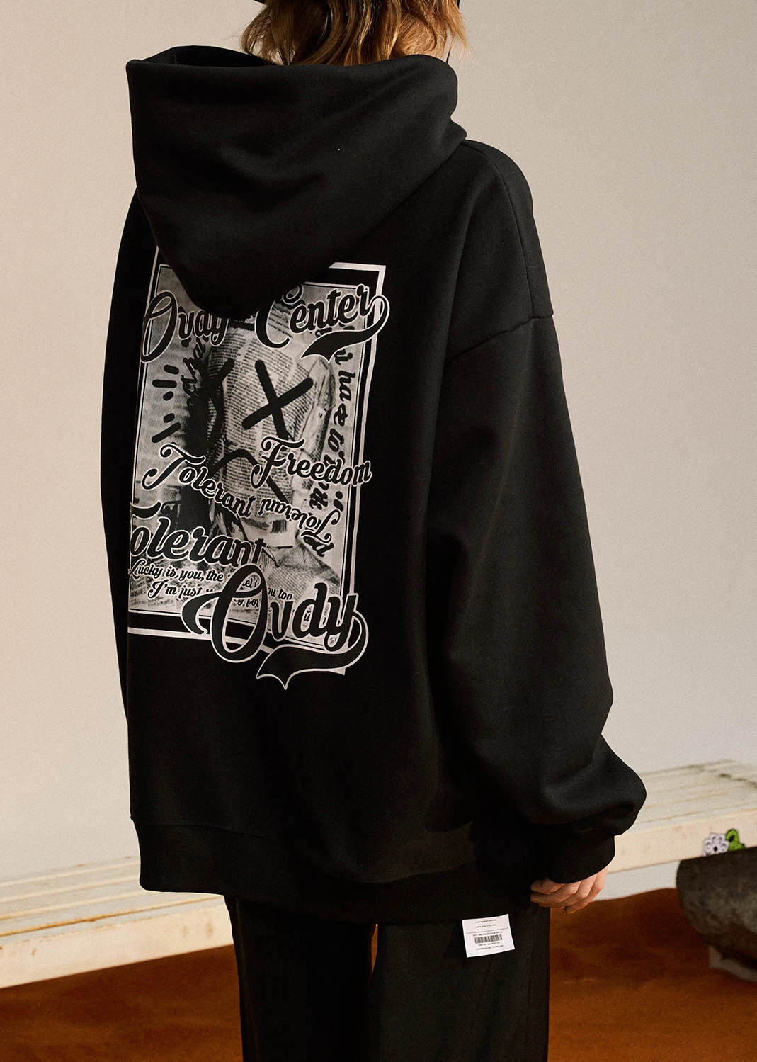 Customized High Quality Oversized Puff Printing Hoodie 3d Puff Hoodie Vintage Washed Foam Printing Custom Hoodies