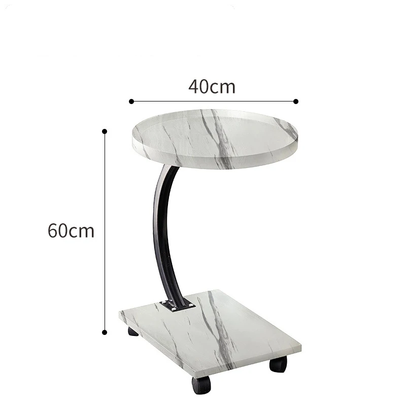Customized Sofa side table movable balcony tea table sofa side table simple wooden C-shaped U-shaped side cabinet