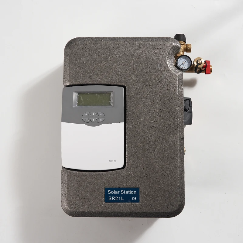 Twin Pipelines Solar Pump Station SR21L with Controller SR258 for Solar Thermal System, Flow and Return Connection