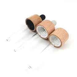 13/415 Medicine Screw 10Ml Pipette Teat Plastic Bamboo Jars Sets Dropper Oil Glass Inner