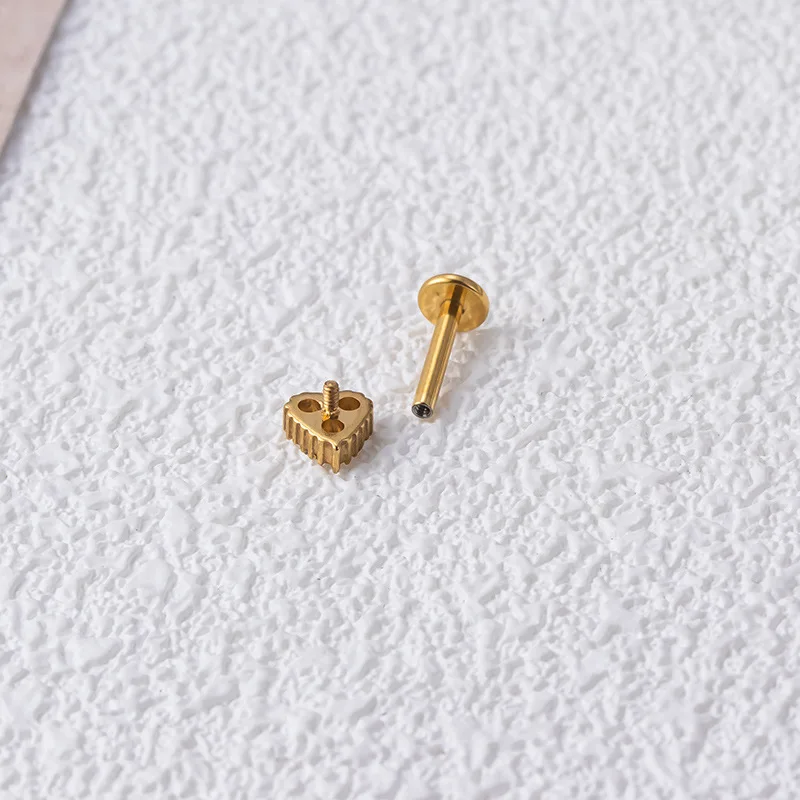 1.2x8mm G23/f136 Titanium Implant-grade Zircon Crown Lip Ear Body Piercing Jewelry