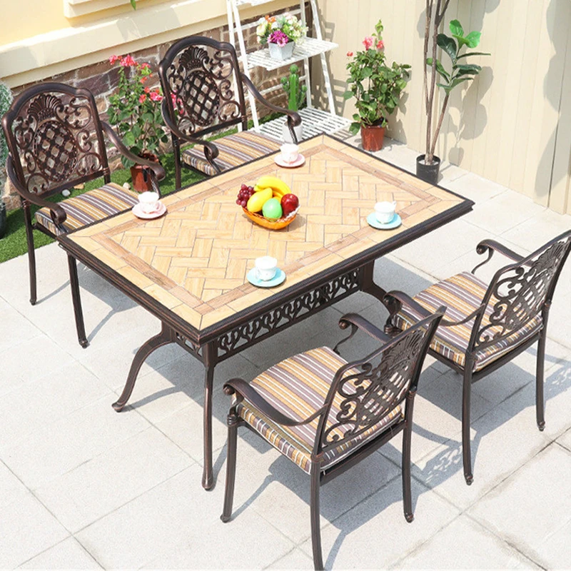 Foshan American European type outdoor anti-skid tile table aluminum die-casting frame