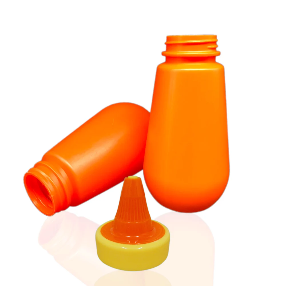 250ml plastic sauce bottle for ketchup mayonnaise chili with 38mm 38/400 twist top cap squeeze bottle