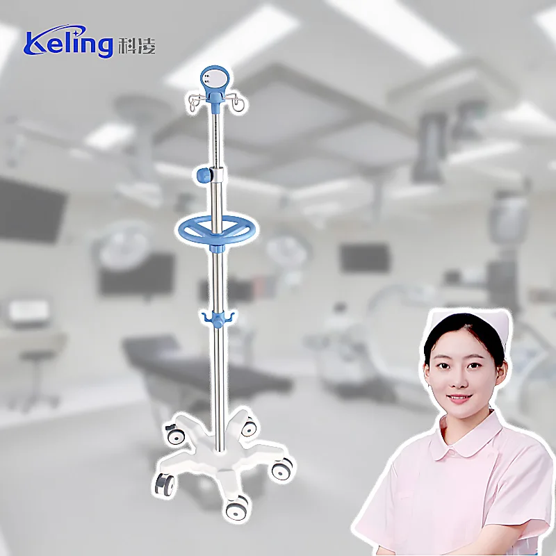 Good price portable folding aluminum alloy tripod infusion stand IV pole for hospital clinic bottle drip stand