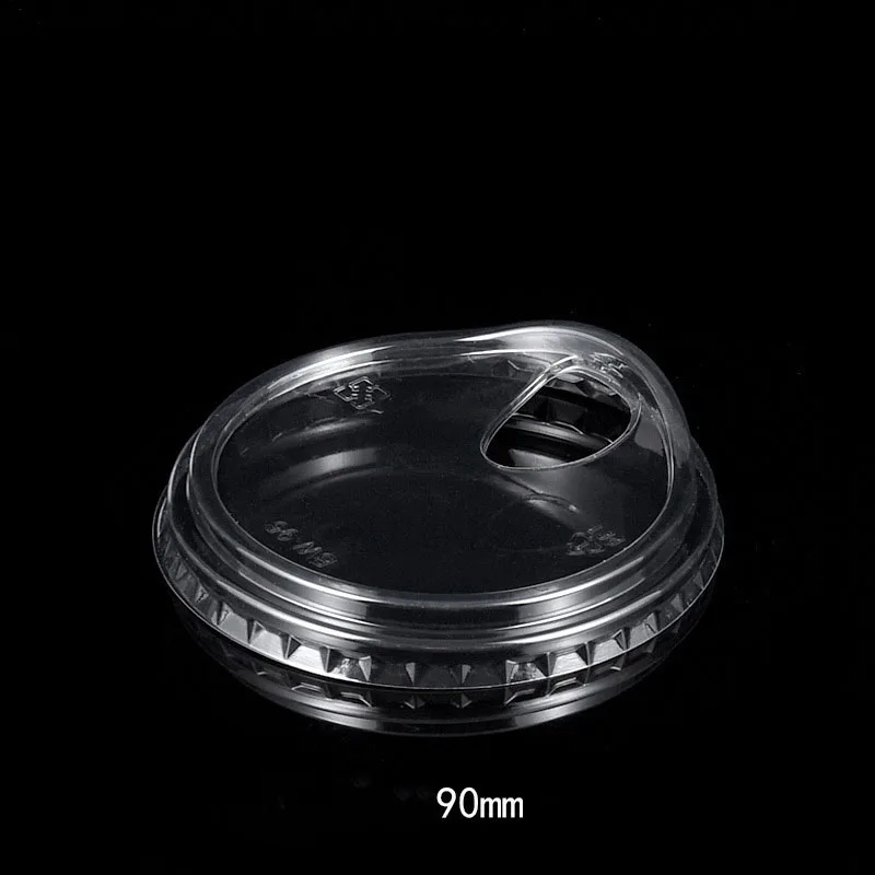 Wholesale 90mm dome pet cheap disposable dispenser clear paper cup lid cover