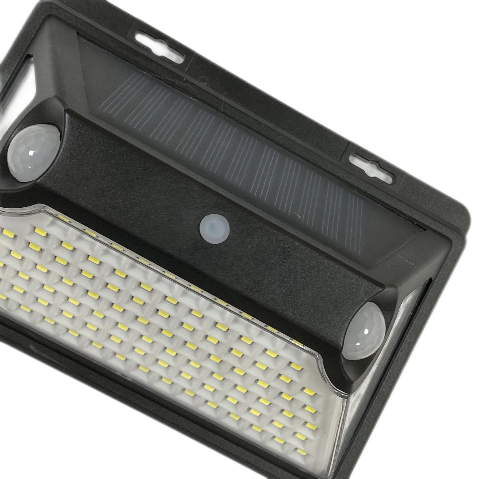 solar radar pir motion sensor 118 led wall light warm white outdoor emergency warm waterproof  human body induction