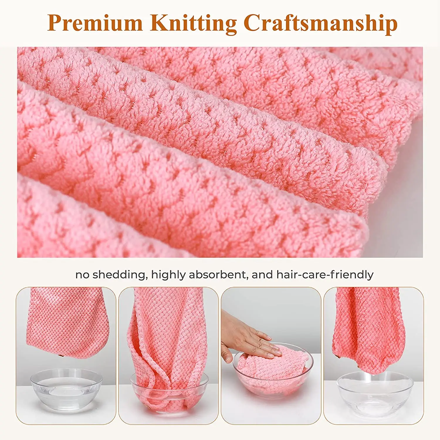 Custom Personalized SPA Women's Super Absorbent Quick Dry Soft Magic Turban Towel With Buttons Twist Wrap Microfiber Hair Towel