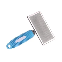 Spot wholesale soft plastic handle pet needle comb rubber handle pet bath cat dog hair brush