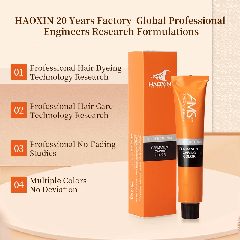 HAOXIN Factory professional hair color cream dye  Treatment organic italian color dye for hair