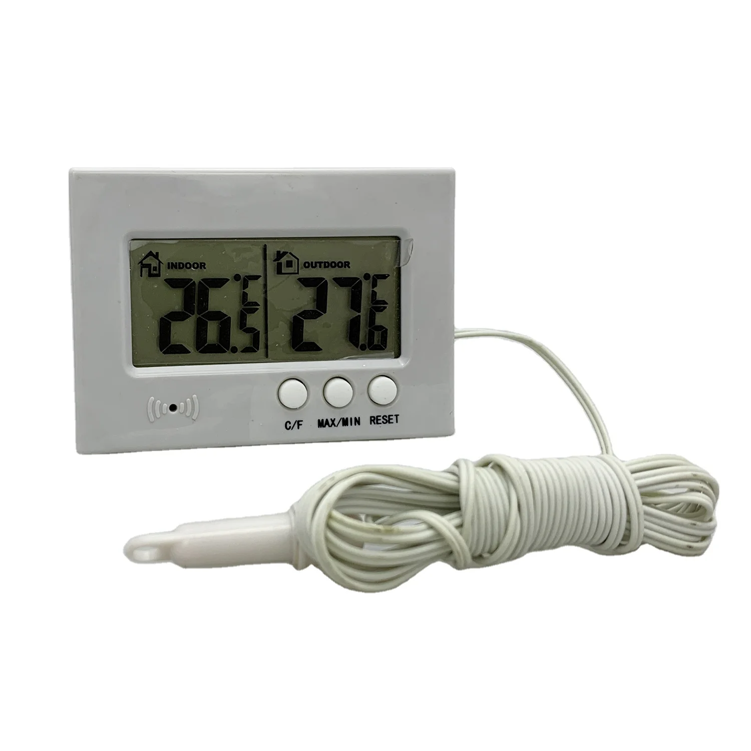 H206B LCD Digital wired outdoot indoor temperature meter digital thermometer