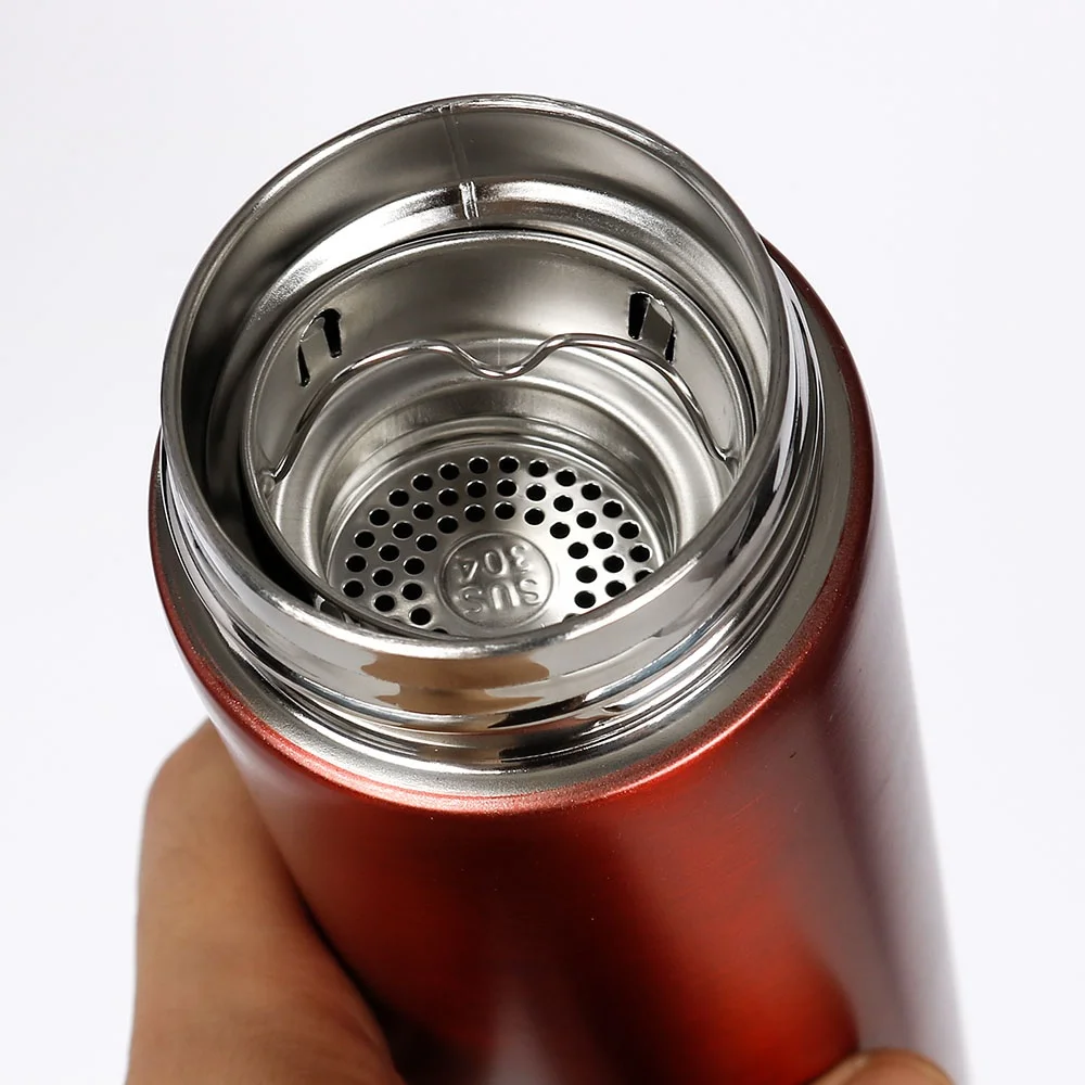Stainless Steel Custom Logo Color Reusable Replaceable Battery Vacuum Insulated Water Cup With Temperature Display