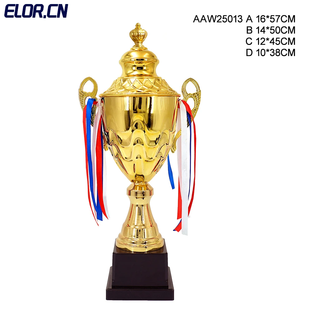 ELOR Custom Golden Soccer Trophy Cup Metal Award Manufactures Wholesale Best Price