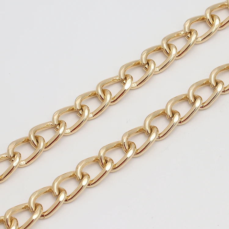 Hot sale Rose gold Aluminum chain Solid clutch bag chains High quality metal brass handbag chains for bags