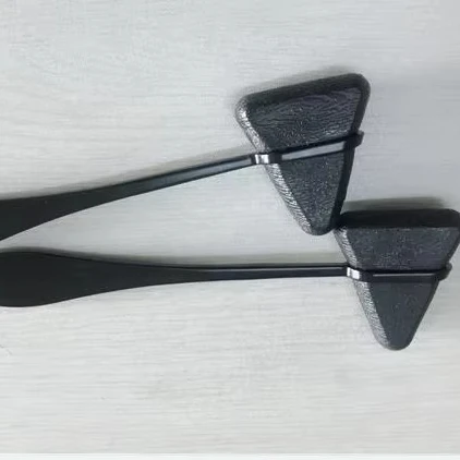 Black percussion hammer all black triangular diagnostic hammer, neural hammer, coated with black powder and spray plastic handle