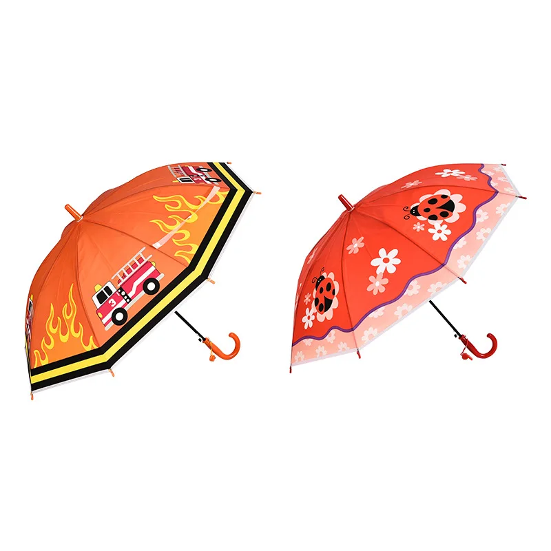 8K mini children windproof umbrella wholesale custom kids cheap straight flower umbrellas for the rain