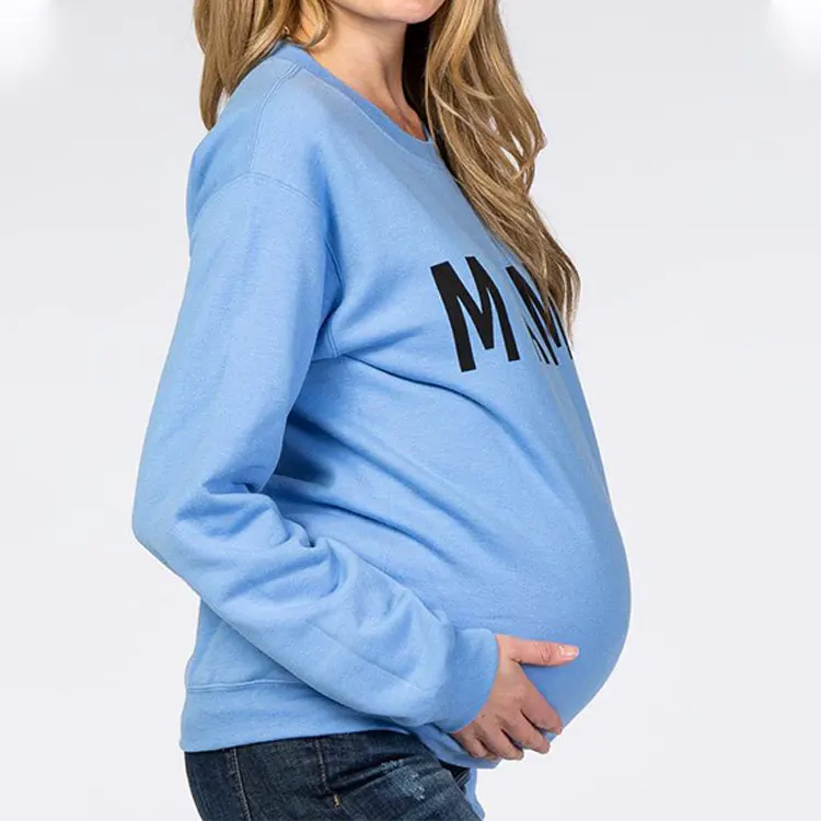 Wholesale Plus Size Emotion Moms Floral Maternity Nursing Breastfeeding Hoodie Sweatshirt Knitted Clothes