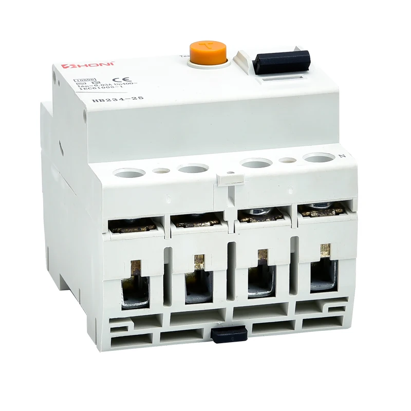4pole rccb 16A 30mA 100ma 32a 40a mcb  6KA f7 PFIM Residual Current Circuit Breaker