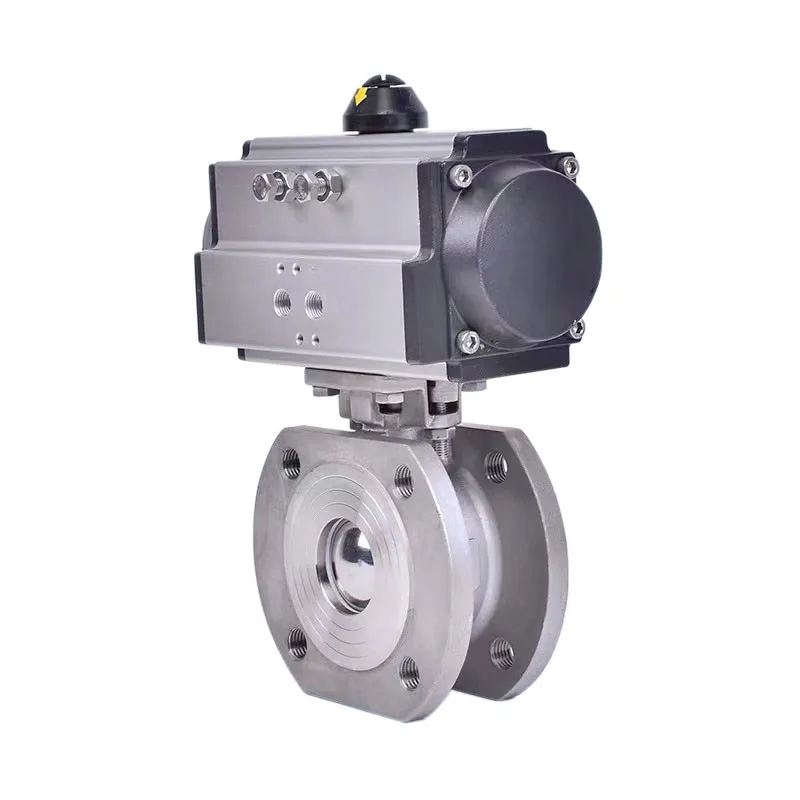 OGV Air Actuated Valve Ansi Standard Flanged 1/2 Inch Ball Valve With Pneumatic Actuator