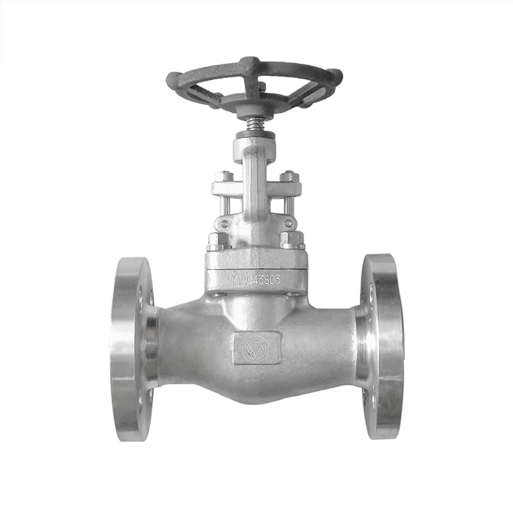 Monolithic forged stainless steel F304L integrated flange globe valve throttling  manual globe valve dn40