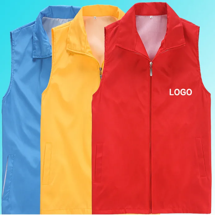 Amazon best seller volunteer printed overalls activity custom logo advertising campaign vest