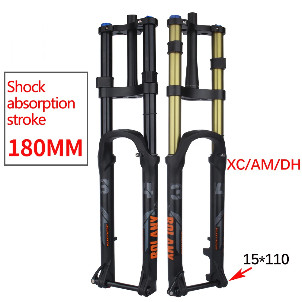 MTB  Fork Double Shoulder Rebound Adjustment  Mountain Bike Air Fork 27.5/29 Inch DH  XC AM Bicycle Suspension Front Fork