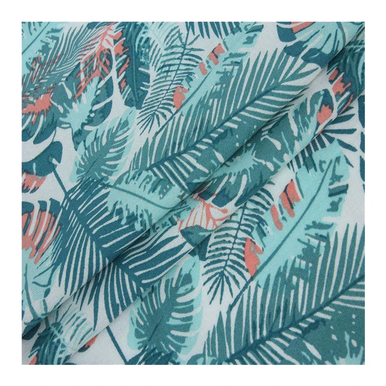 Wholesale hotselling woven plain 30S challis tropical floral digital printed 100 rayon fabric for dresses