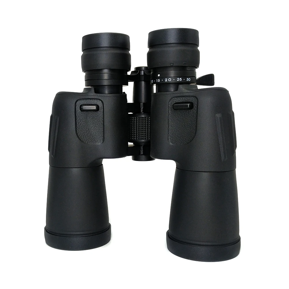 10-30x50 Zoom Porro Binocular Black Telescope for Long Range Viewing Birding Hiking Sports