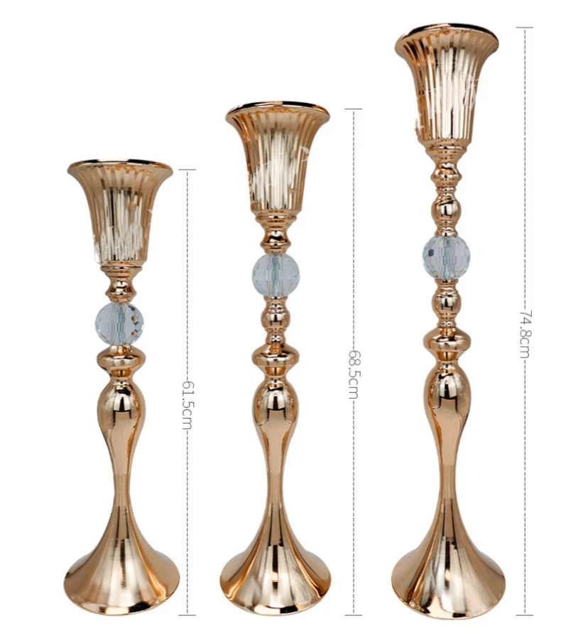 Wedding Props Decorative Iron Galvanized Flower Vase Display Tall Metal Wedding Decoration Flower Stand